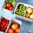 thumbnail image 4 of Fruit Containers For Fridge, Food Storage Containers With Removable Colander And Lid, Stackable Refrigerator Produce Storage Bins For Fruits Vegetables Berry Meat Fresh, 4 of 8