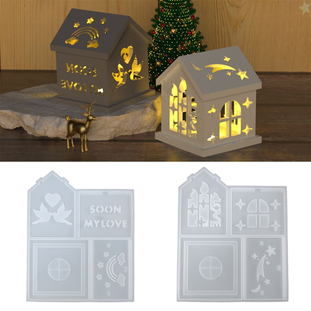 Silicone Mold House Candle Holder Moulds Handmade Crafting Moulds for Crafts