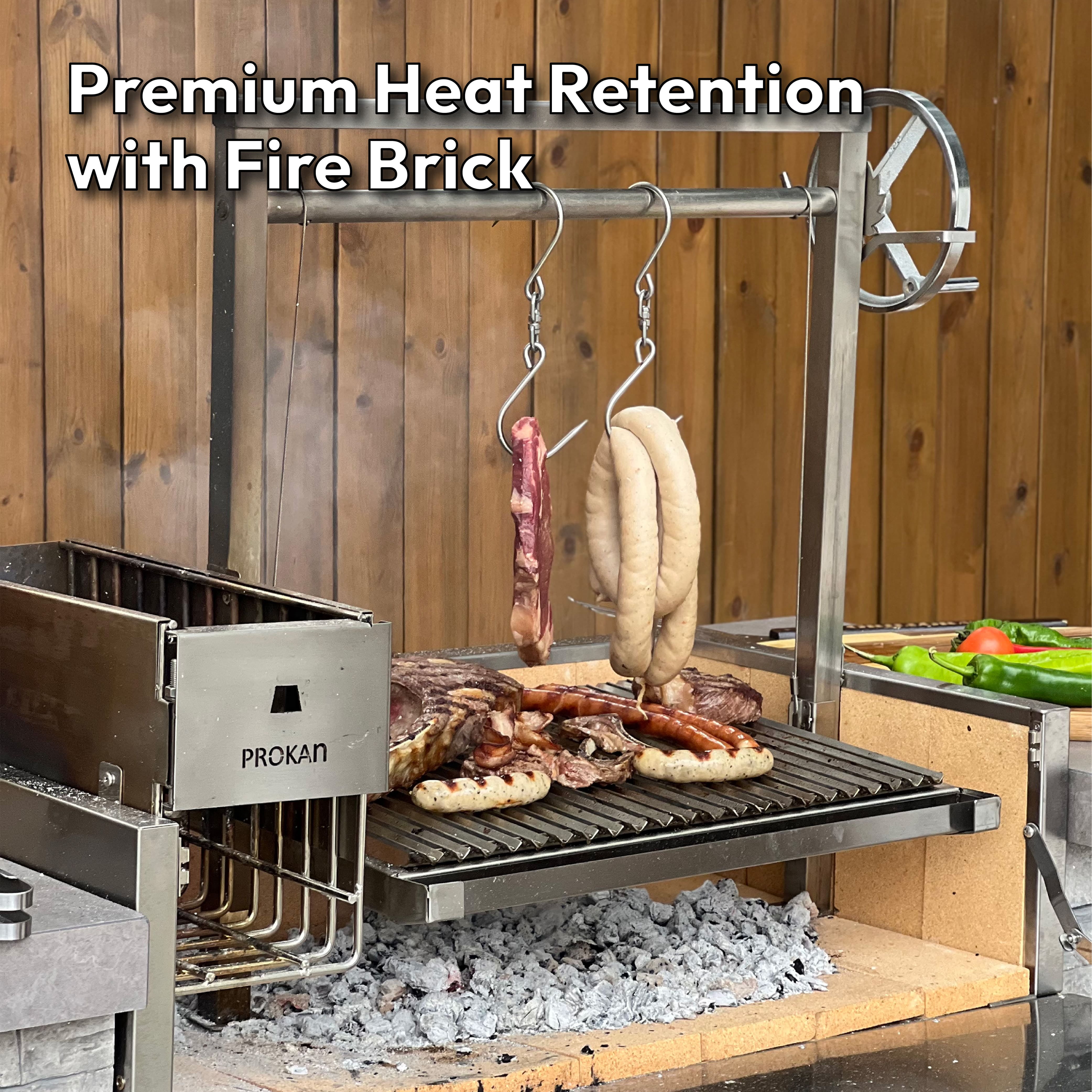 36" Infinity SS304 Built-in Argentine Charcoal and wood BBQ Grill