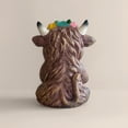 thumbnail image 4 of Highland Cow Decorative Figurine Desktop Ornament, Reading Cow Statue For Tabletop Decoration, Home Office Accent Piece, Unique Animal Decor For Teens S, 4 of 7