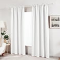 thumbnail image 5 of ZOPZO Thermal Insulated 100% Blackout Window Curtains, White, 52W x 72L Inch, Noise Reducing for Bedroom and Living Room, 2 Panels, 5 of 7