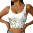 thumbnail image 2 of Lsque Watercolor Floral Printed Women'S Sports Bra, Compression, Moisture Wicking, High-Impact Sports Bra For Women,Supportive sports bra-X-Large, 2 of 9