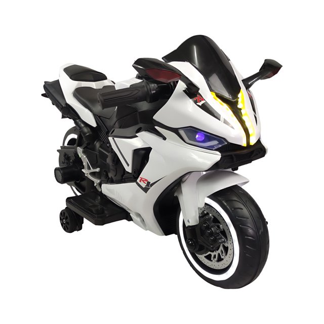Moto Montable para Niños Electrica The Baby Shop - 628 Luz LED 12V Blanco -