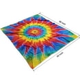 thumbnail image 4 of Colorful Rainbow Tie Dye Spiral Pattern Blanket,Comfortable Soft Lamb Wool Throw Blanket,All Season,Warm Lightweight Blankets for Sofa Bed Couch Living Room Chair,50"x60", 4 of 4
