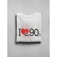 thumbnail image 3 of Love The 90's! Sweatshirt Women -Image by Shutterstock, Female 4X-Large, 3 of 4