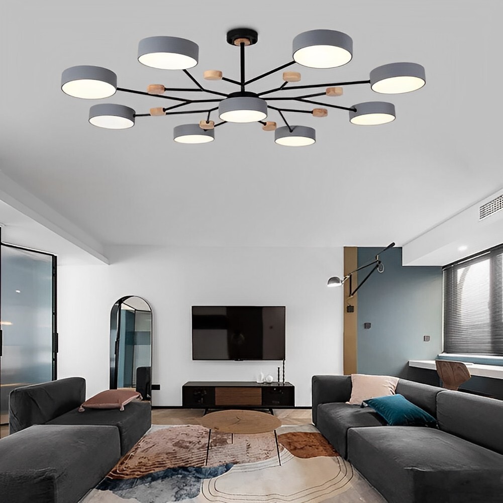 Censlighting Modern Nordic Semi Flush Mount Ceiling Light LED Circle ...