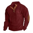 thumbnail image 2 of Ediodpoh Chandail Sans Capuche pour Homme Décontracté Mode Manches Longues Coupe Ample Confortable Chandail à Capuchon pour Homme Chandail pour Homme Rouge TTG, 2 of 8