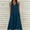 Green, variant on Women Solid Midi Dress V Neck Sleeveless Open Back Spaghetti Strap Summer Vacation Wear