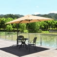 thumbnail image 2 of Costway Parasol Déporté de Patio 10 X 10 Pi en Aluminium, Rotation 360°, Inclinaison, Beige, 2 of 10