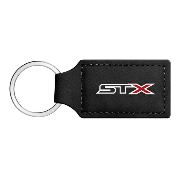 iPick Image for Ford F150 STX 4x4 Rectangular Black Leatherette Key Chain, Official Licensed