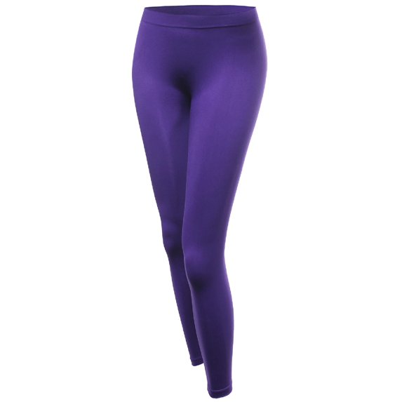 FashionOutfit Women's Basic Solid Seamless Ankle Leggings