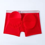 JOCKMAIL Mens Boxer Briefs Mesh Mens Underwear Boxer Back Mens Padded Underwear Boxer with Hip Pad