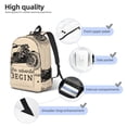 thumbnail image 4 of Yiaed Let The Adventure Begin Print Backpack, Premium Laptop Backpack, Travel Backpack for Women, Lightweight Backpacks, Comfortable Back Pack-Medium, 4 of 5