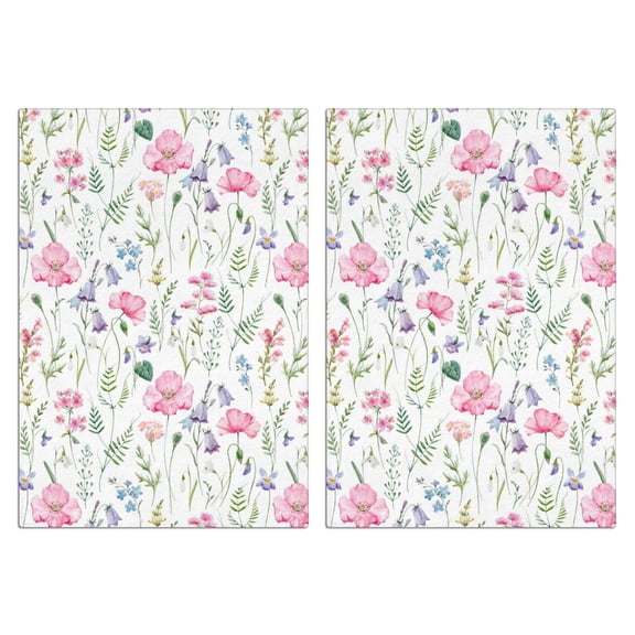 2 Pcs Funny Kitchen Towels,Pioneer Flower Microfiber Dish Towels,Kitchen Tea Towels,Kitchen Towel Set (18" X 26")