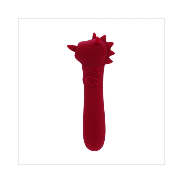 Unihorn Blaze Diablo Vibromasseur en Silicone Rechargeable USB, Rouge Foncé