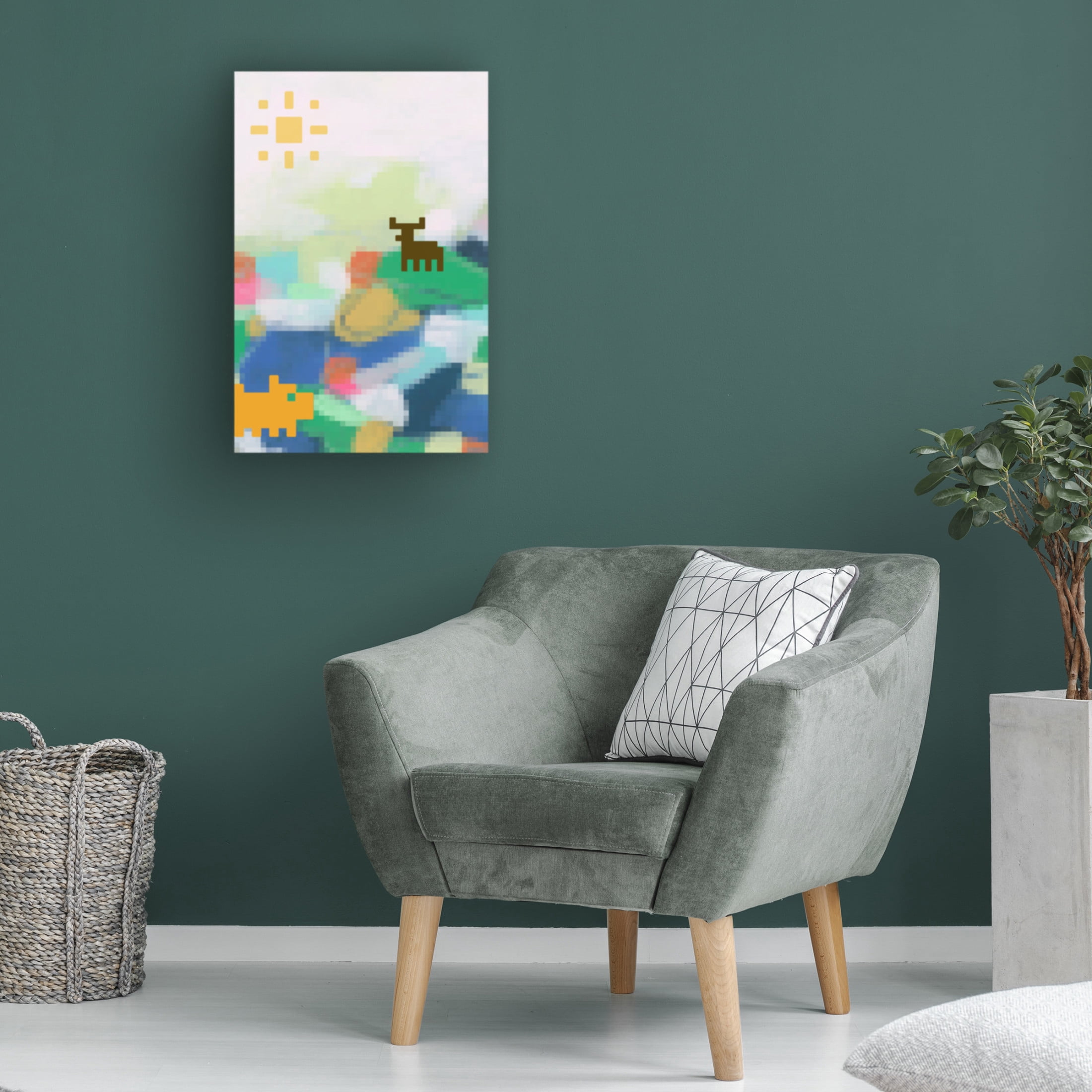 Trademark Fine Art June Erica Vess Pixel Land II Canvas Wall Art