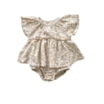 thumbnail image 2 of LYMAYTER 3M-24M ‌‌Baby Girls Toddler Smocked Western Romper Short Sleeve Bubble Dress Summer Outfit‌, 2 of 8