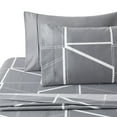 thumbnail image 3 of Marina Decoration Ultra Soft Silky Zipper Rich Printed Rayon from Bamboo All Season Duvet Cover Set with Pillowcases, Modern Fantasy Geometric Pattern, 3 of 7