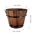 thumbnail image 2 of OULII Pot de Fleurs Extérieur en Bois Tonneau Rond Marron Perméable Trou Inférieur 1Pcs, 2 of 7
