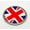 Metal Bezel, variant on Flag of United Kingdom | 3D Domed CAR Emblem Badge Sticker Flexible Round
