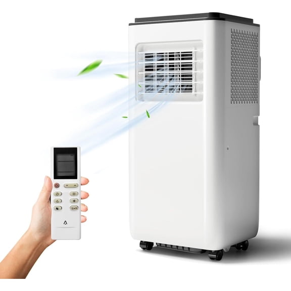 8,000 BTU Portable Air Conditioner Cools Up to 350 Sq.Ft, 3-IN-1 Quiet Portable AC Unit with Remote Control, Smart/Sleep Mode, Auto Swing, 24H Timer