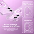 thumbnail image 6 of Magnetic Compatible with iPhone 16 Case, Upgraded [Full Camera Protection] [Compatible with MagSafe] Protective Translucent Matte Women Girl Phone Case Cover, Clear Glitter, 6 of 15