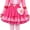 Adults, variant on Satmonnus Women's Pink Princess Costume Set, Adult Halloween Cosplay Outfit with Heart Print Jacket, Layered Skirt & Fuzzy Bag, Fancy Dress Up for Themed Parties