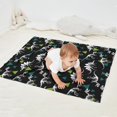 thumbnail image 2 of Black Cartoon Dinosaurs Skeletons Triangles Pattern Blanket,Comfortable Soft Flannel Throw Blanket,All Season,Warm Lightweight Blankets for Sofa Bed Couch Living Room Chair,30"x40", 2 of 4