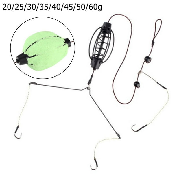 Qxke Carp Fishing Feeder Fishing Baits Cages Hook Rig Set Inline Method Feeder Tackle Other