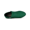 thumbnail image 4 of BLISSFUL STEP Women's Round Toe Block Heels Ankle Heel Boots Emerald Green 9, 4 of 8