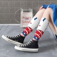 thumbnail image 5 of Disketp Gnome Independence Day Print Unisex Contrast Color Stockings Lightweight Breathable Ventilation Ankle Contrast Color Stockings, Contrast Color Stockings for Daily, 5 of 6