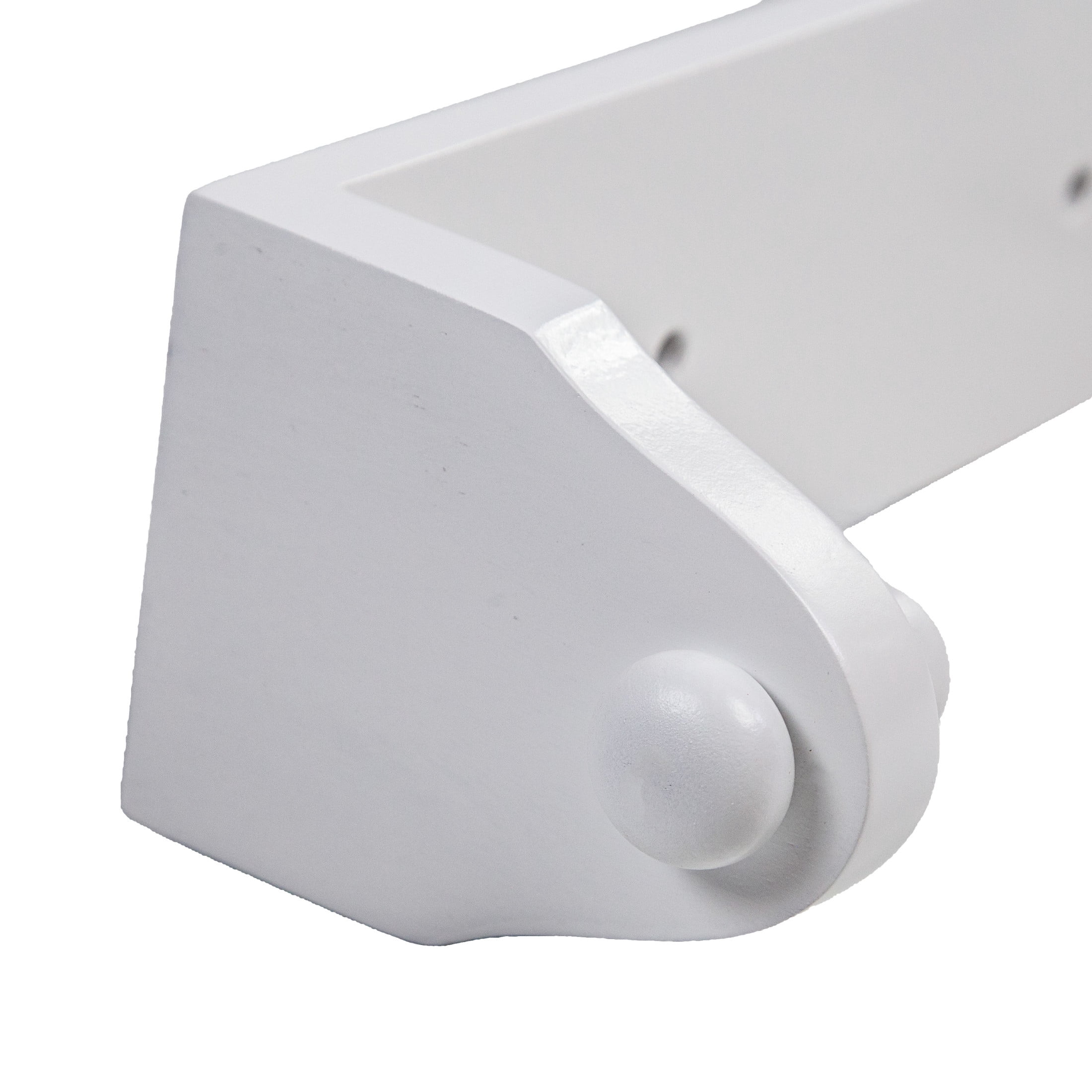 White Wood Dalton Paper Towel Holder, Kitchen and Laundry Room Wall Mount