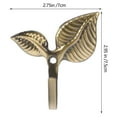 thumbnail image 2 of Retro Iron Hook 4Pcs Vintage Leaf Design Wall Hooks for Coats, Bags, Towels - Rustic Home Decor Golden Finish, 2 of 7