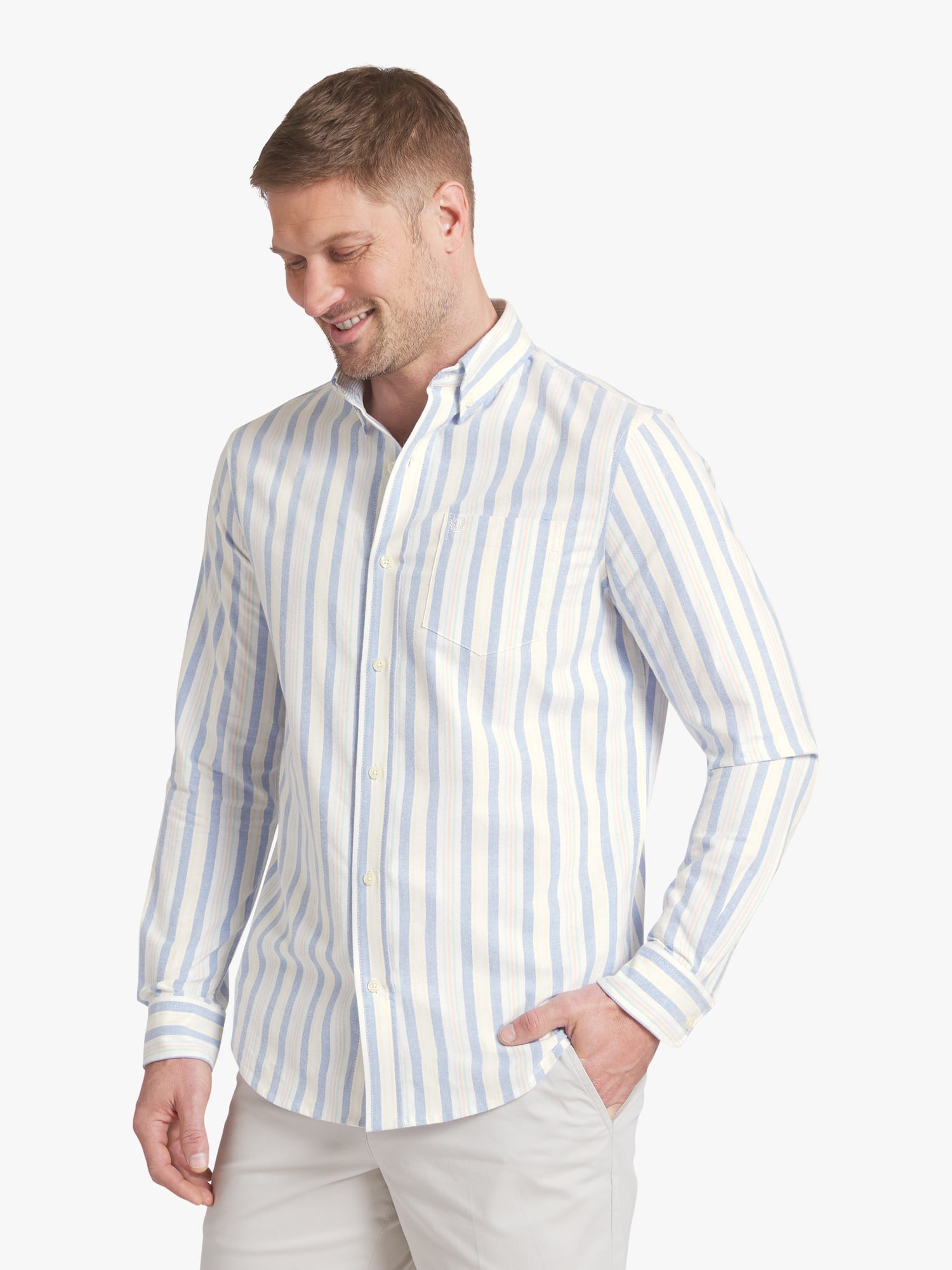 Chaps Men's & Big Men's Long Sleeve Oxford Woven Shirt, Sizes S-3XL