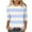 Yellow, variant on ShiShine Women's Striped Top Round Neck Tops 3/4 Length Sleeves Casual Long Sleeve Shirt