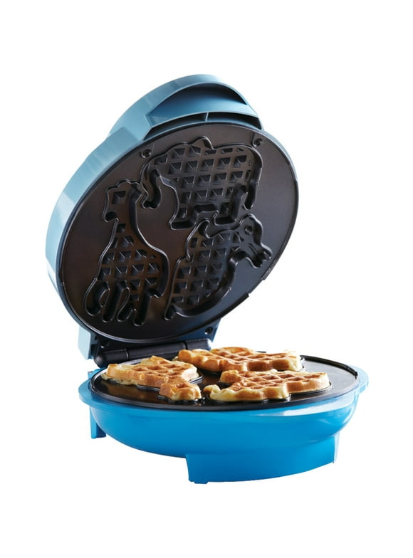 Brentwood Appliances New TS-253 Non-Stick Animal Shape Waffle Maker Machine, Blue