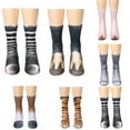 thumbnail image 3 of Ruanlalo Unisex 3D Simulation Animal Paw Hoof Adult Children Soft Elastic Cotton Socks Adult,Leopard*, 3 of 6