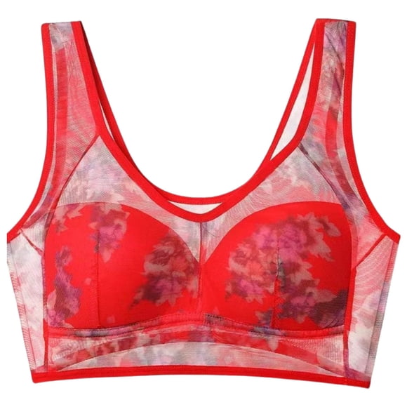 FhsagQ Bra Women's Bras Lace Rose Teddy Women's Lace Buttonless Comfortable Bra Push up Lace Bra Comfort Wireless Lace Bralette for Women Posture Bra Everyday Bra Bras for Women Blue Red XL