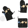 thumbnail image 6 of (Exploring The Solar System) 4 Oven Mitts and Pot Holders Sets Farmhouse Kitchen Gloves for Cooking Grilling Baking BBQ Mushroom Pot Holders Cook Essentials Accessories, 6 of 6
