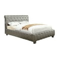 thumbnail image 4 of Furniture of America Lupi Faux Leather Tufted Bed, King, Silver, 4 of 9
