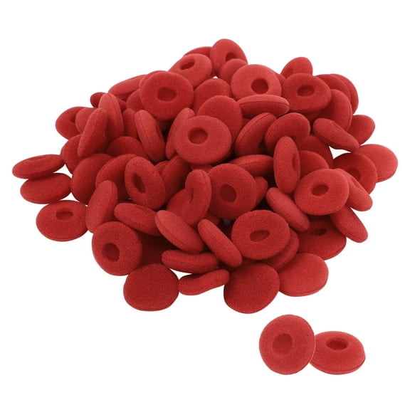 100 Pcs Red Soft Sponge Earphone Headphone Ear Pad Cover Replacement