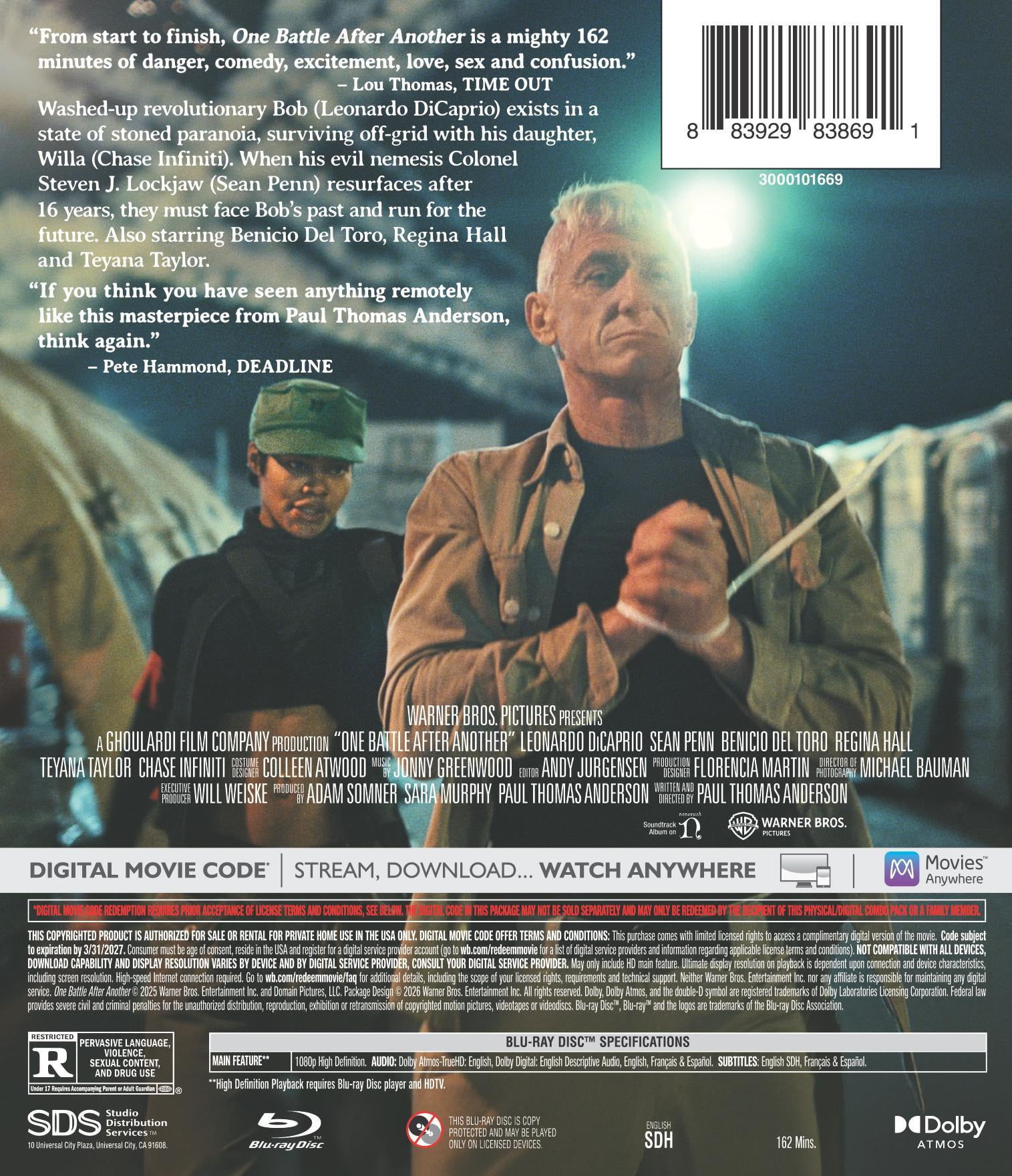 Warner Bros. One Battle After Another Blu-ray + Digital - Walmart.com