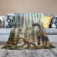 thumbnail image 2 of Orinice Dinosaur Comfort Fur Throw Blanket - Soft, Warm, Cozy, Luxury, Fluffy Blankets for Couch and Bed - Throws for Sofa for Kids Teen Young Boys Girls,  40x50in, 2 of 6