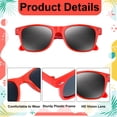 thumbnail image 3 of Gafas de Sol NEBURORA Neon Rojo Retro Colorido para Fiesta x12 Adultos, 3 of 7