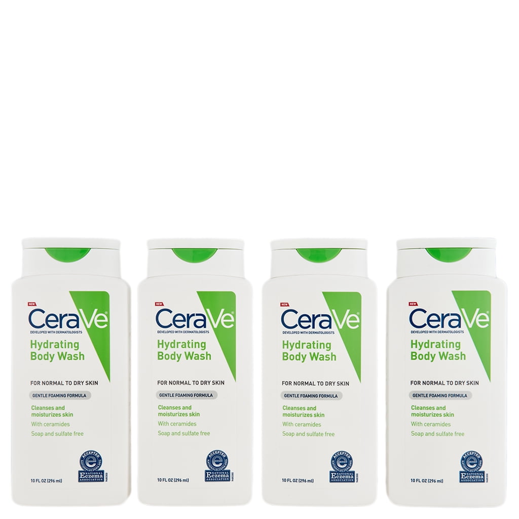CeraVe Hydrating Body Wash 4 Ct 10 oz