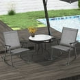 thumbnail image 4 of Costway 2 PCS Patio Folding Rocking Chair Heavy-Duty Metal Frame Rockers Outdoor Gray, 4 of 8