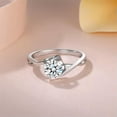 thumbnail image 4 of 1ct Round Cut Heart Topaz AAA Cz Band Womens 925 Silver Engagement Ring Size 4-9, 4 of 5