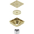 thumbnail image 2 of Kingston Brass BSF9771PN 4 in. Watercourse Scroll Square Grid Shower Drain, Polished Nickel, 2 of 7
