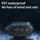 thumbnail image 4 of Puntoco Bluetooth 5.0 Reducción de ruido inteligente Casco de motocicleta de largo alcance Auriculares Bluetooth, 4 of 8