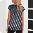 thumbnail image 4 of XYAIXT Short Sleeve T-shirt for Women Fashionable Print V Neck Ladies Blouse Summer Tops Casual Loose, 4 of 6